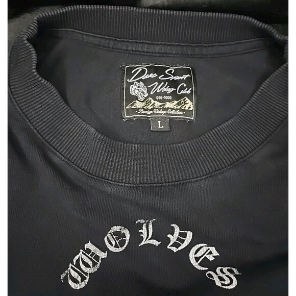 Darc Sport Wolves Club Long Sleeve T-Shirt, Men's Sz Large, Black, Graphic - Picture 7 of 7